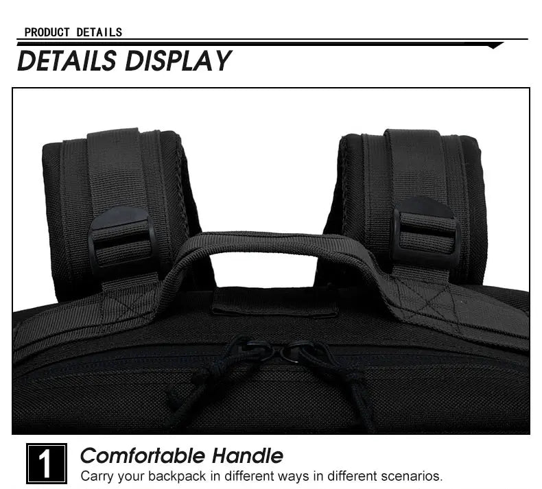 Multi-Functional Tactical Backpack – 50L / 35L / 25L | Waterproof & Large Capacity