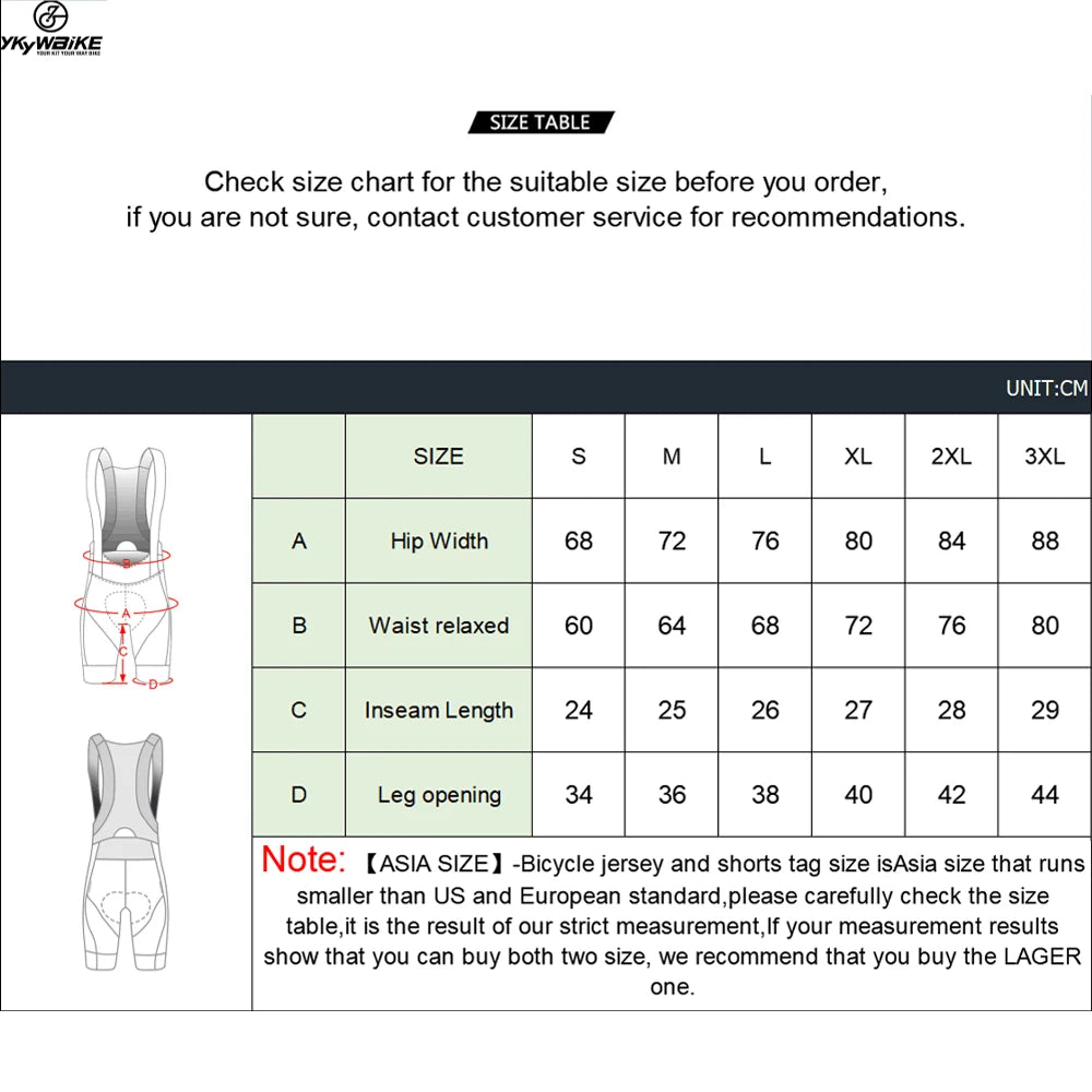 YKYWBIKE Men's Cycling Bib Shorts