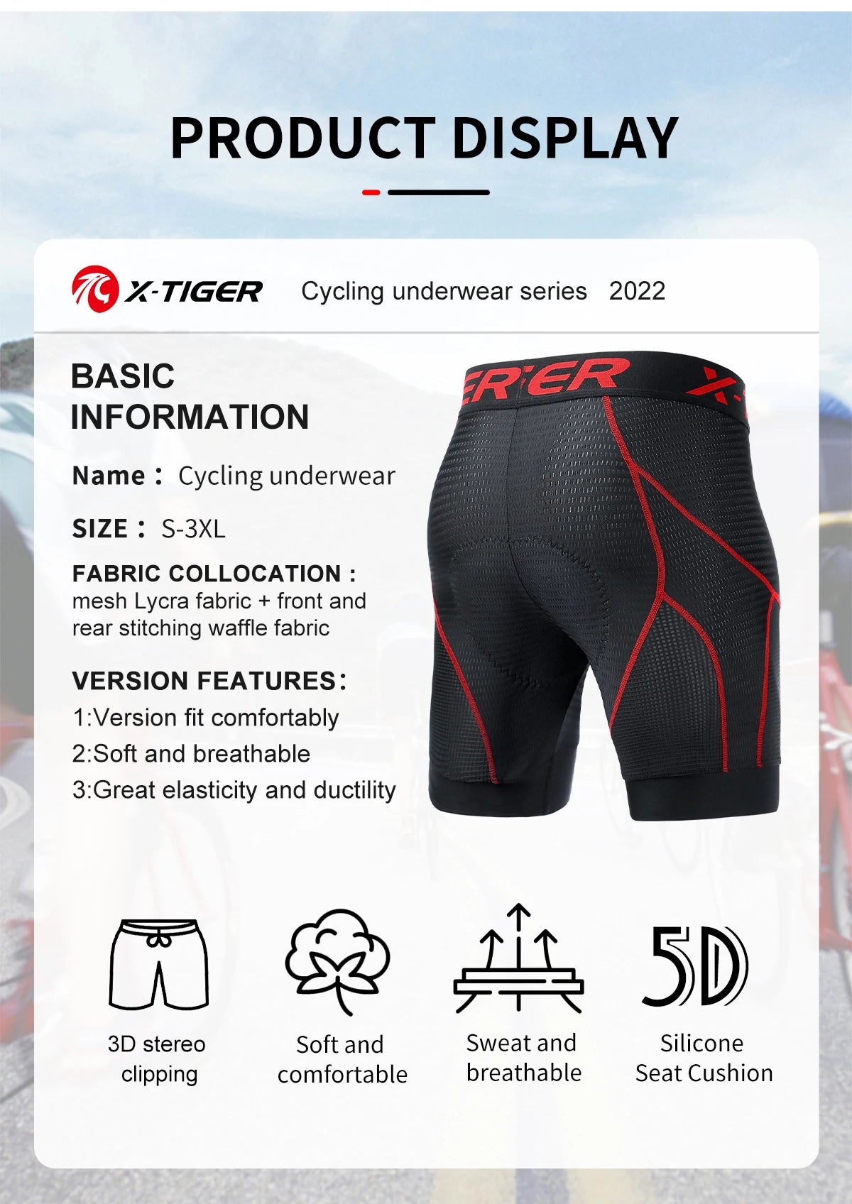 The X-TIGER Cycling Underwear Gel Pad Shorts