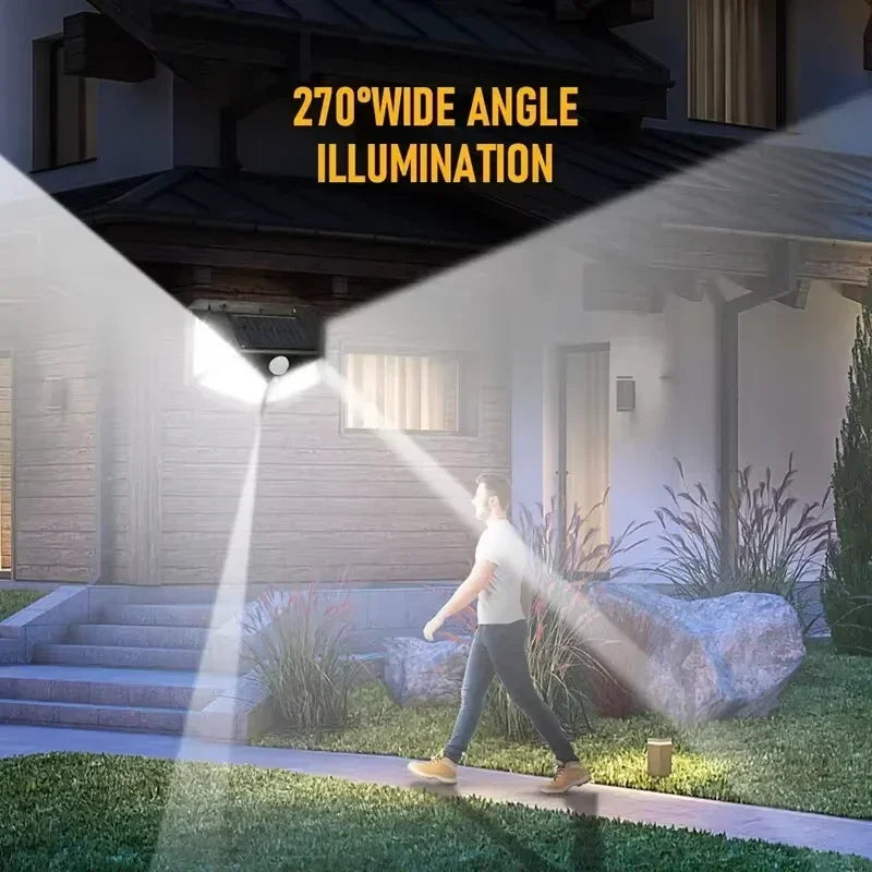1-6 Pcs Solar LED Outdoor Lights 100 LED Garden Wall Lights