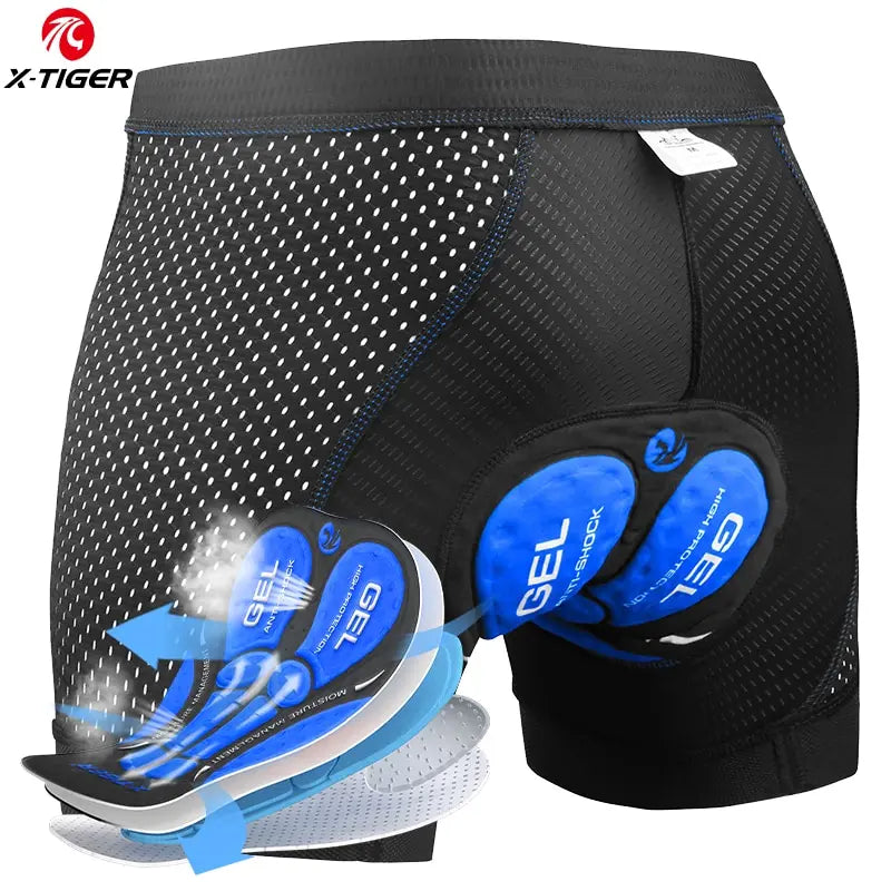 X-TIGER Cycling Underwear 5D Padded Gel