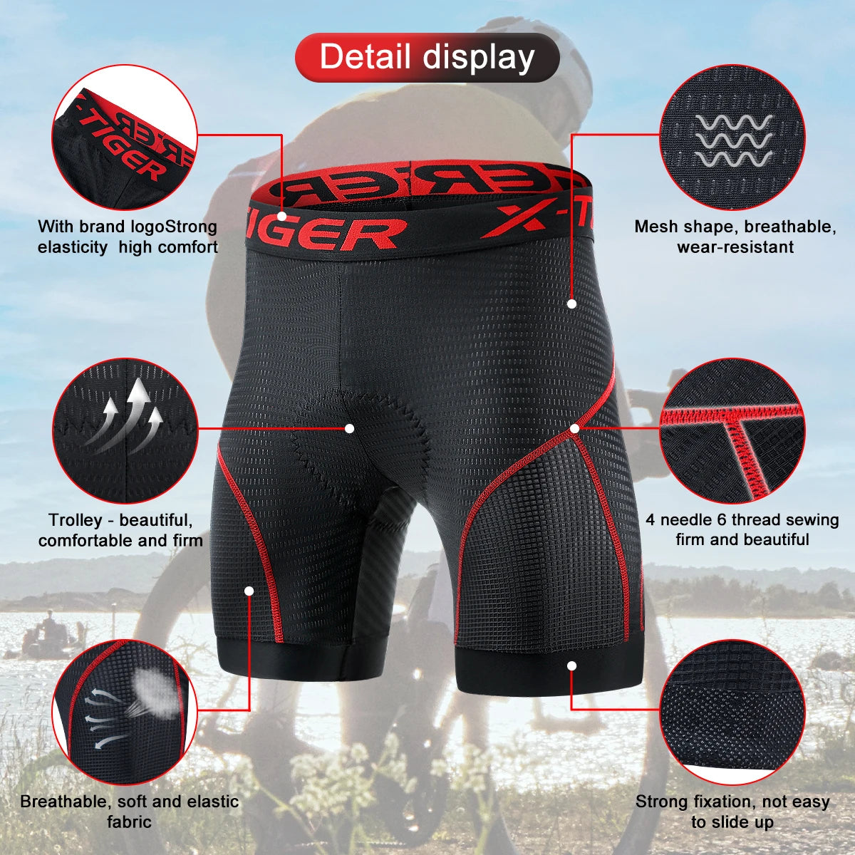 The X-TIGER Cycling Underwear Gel Pad Shorts