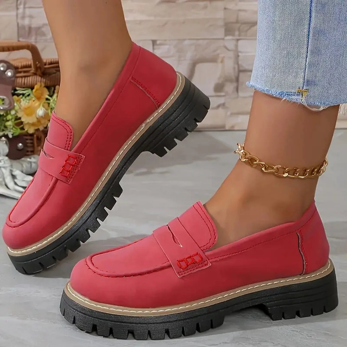 Women Walking Loafers Shoes New Spring Autumn Casual Female Flat Classic Lazy Shoes Comfortable Women Slip On Shoes
