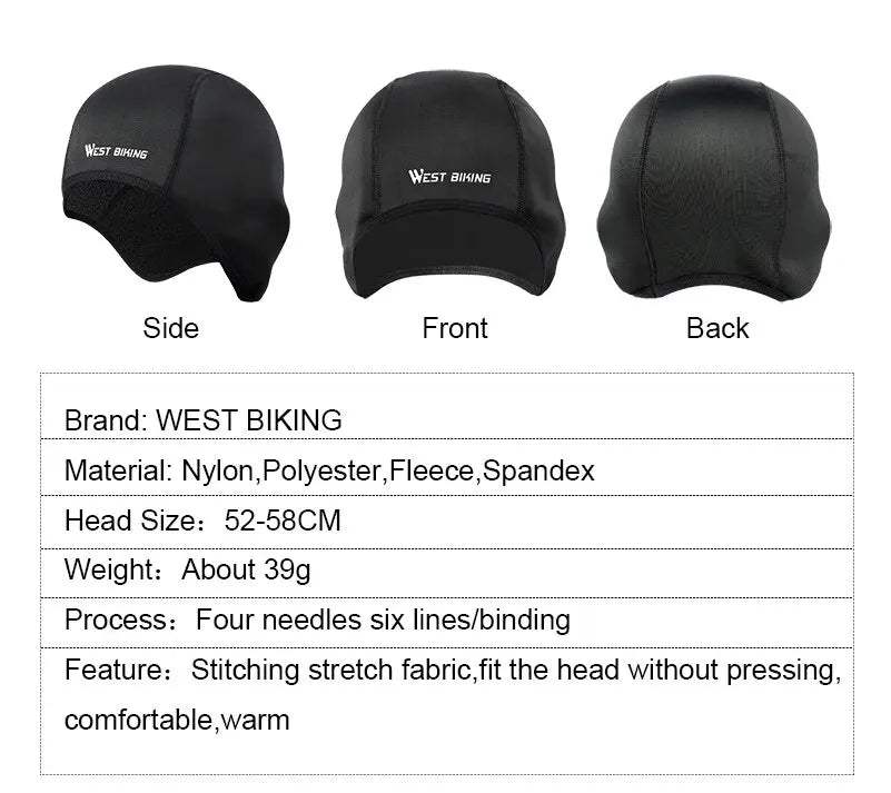 WEST BIKING Winter Cycling Cap Windproof