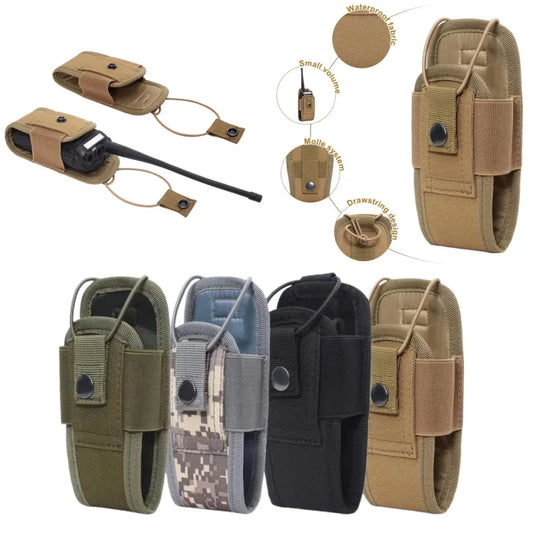 Camping MOLLE Radio Walkie Talkie Pouch – Tactical Waist Bag Holder