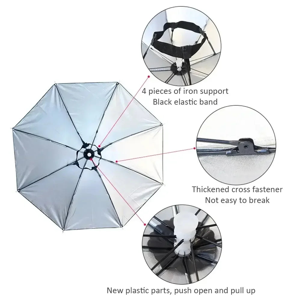 foldable outdoor umbrella hat