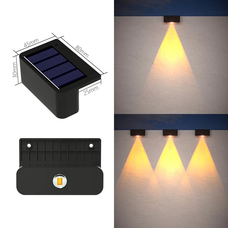 LED Solar Wall Lamp – Outdoor Waterproof Up & Down Lighting