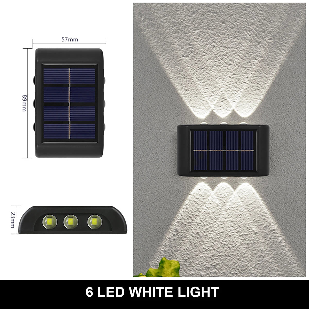 LED Solar Wall Lamp – Outdoor Waterproof Up & Down Lighting