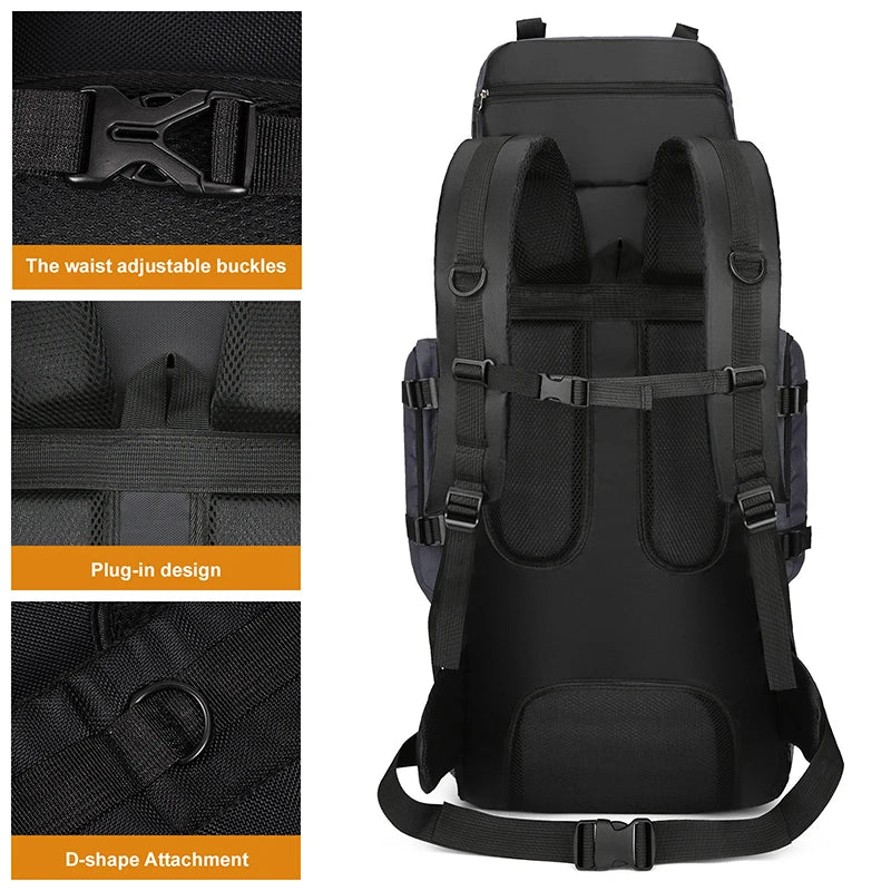 large 90-liter travel backpack