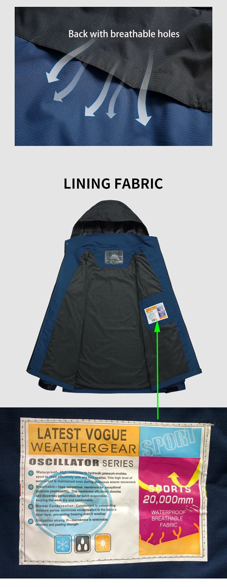 TRVLWEGO Camping Hiking Jacket for Men,
