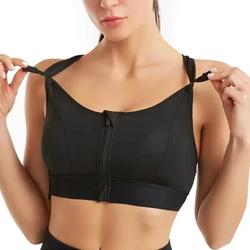 Shockproof Support, Elastic Fit, Slim Yoga Crop Top