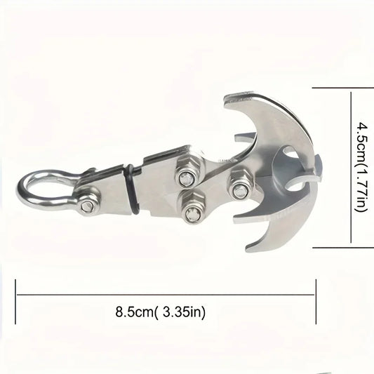 "Stainless Steel Folding Grappling Hook – Durable, Compact,g
