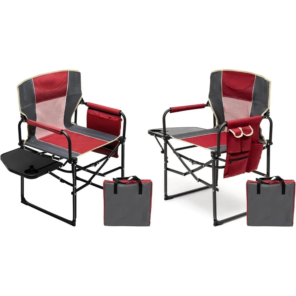 : Oversized 2-Pack Portable Folding Lawn Chairs for Adults