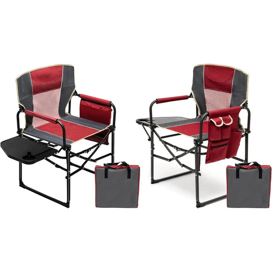 : Oversized 2-Pack Portable Folding Lawn Chairs for Adults