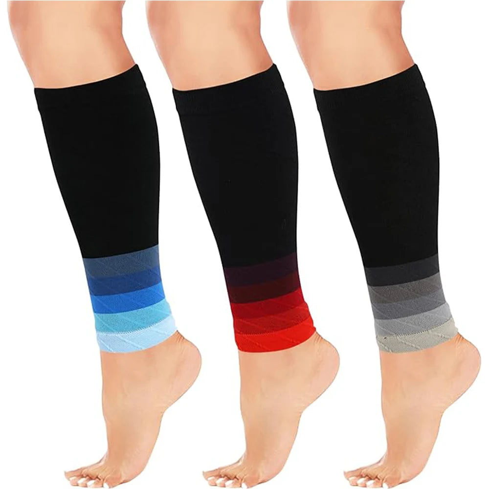 calf compression sleeve designed for cycling, running, and pain relieff