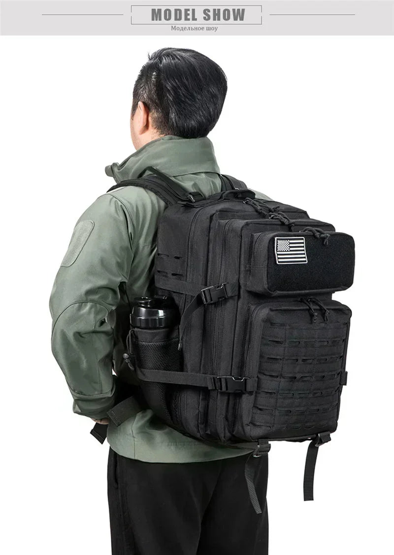 Men & Women – Laser-Cut MOLLE 3-Day Pack, Hiking, School,