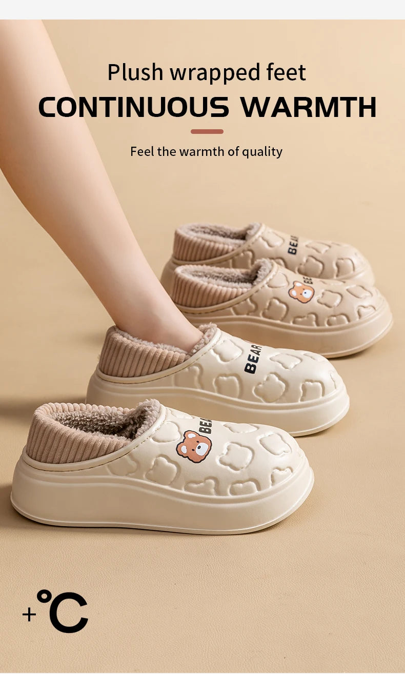 CozyStep™ Waterproof Cotton Slippers – Winter-Ready Comfort for Her & Him