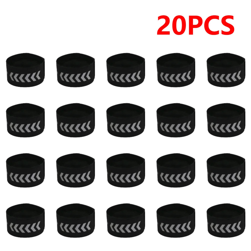 5-20PCS Reflective Beam Belts Multifunction Arm Ankle Leg Safety Bands for Cycling Durable Adjustable for Joggers Bikers Walkers