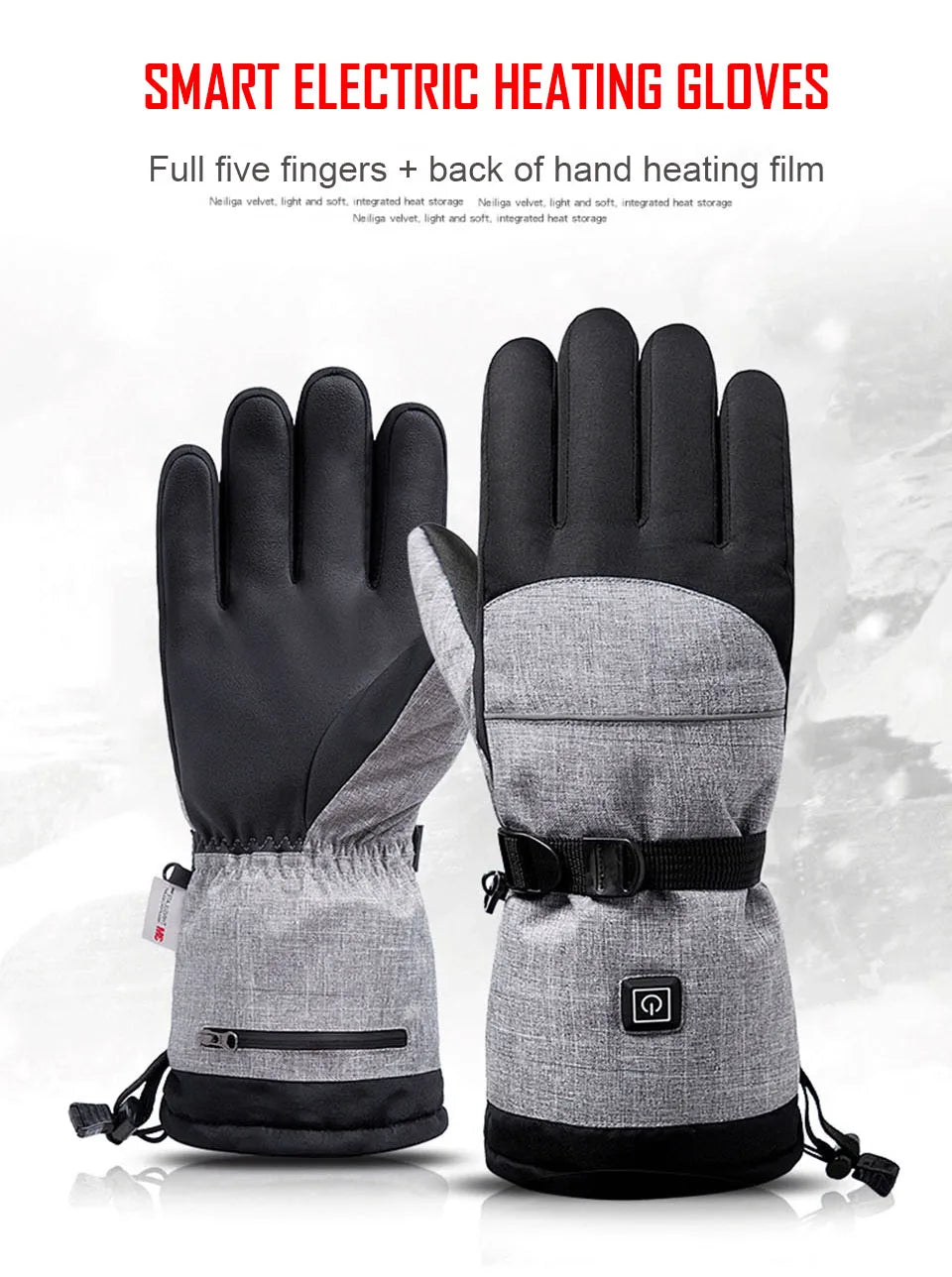 electric heated winter gloves,