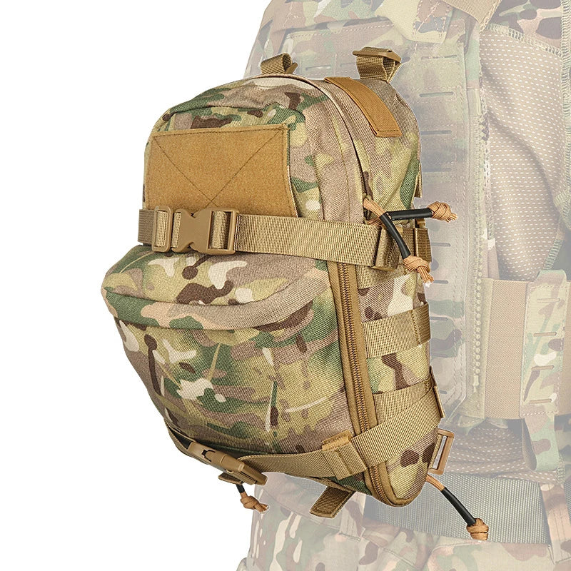 mini hydration backpack designed for tactical or outdoor use.s