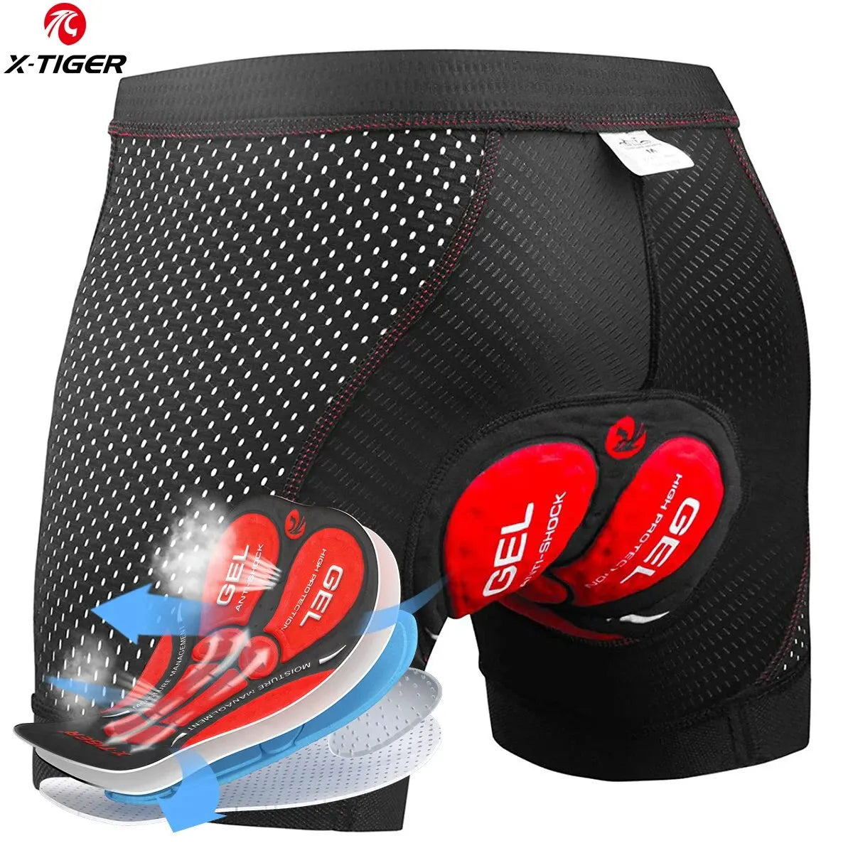 X-TIGER Cycling Underwear 5D Padded Gel