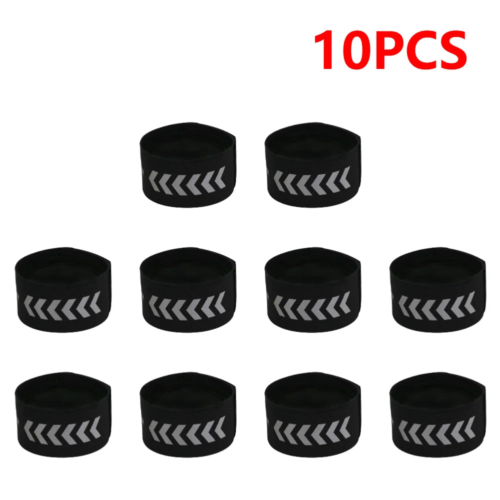 5-20PCS Reflective Beam Belts Multifunction Arm Ankle Leg Safety Bands for Cycling Durable Adjustable for Joggers Bikers Walkers