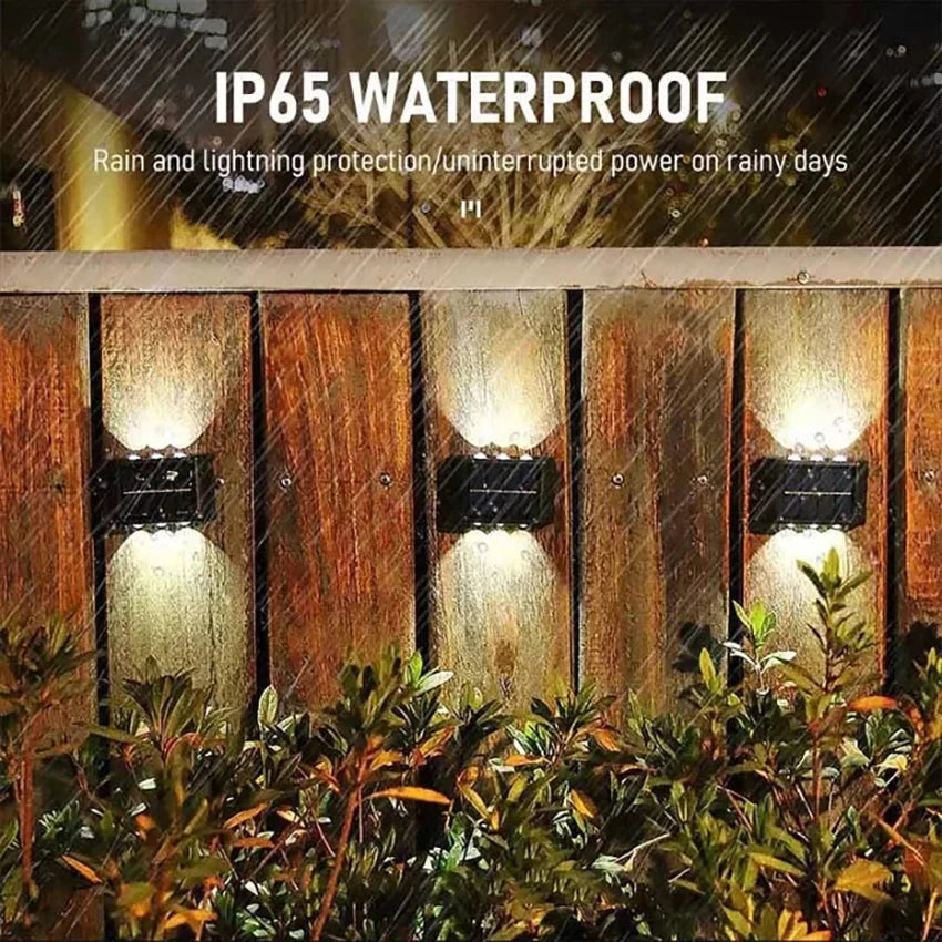 LED Solar Wall Lamp – Outdoor Waterproof Up & Down Lighting