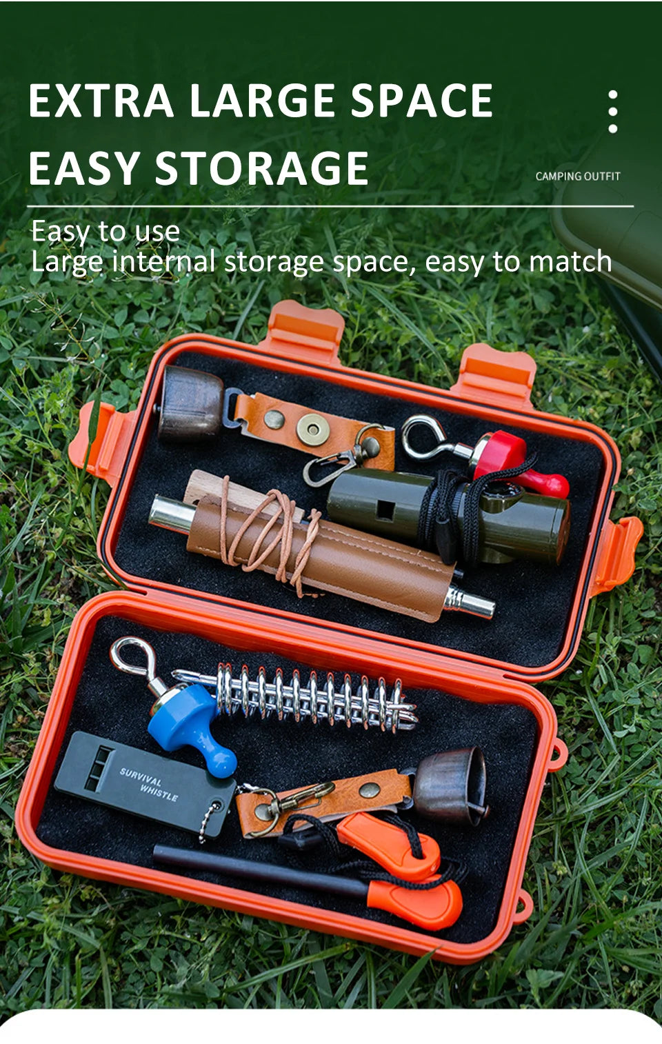 EDC Tool Box Outdoor Camping Survival Kit – Shockproof & Waterproof Case