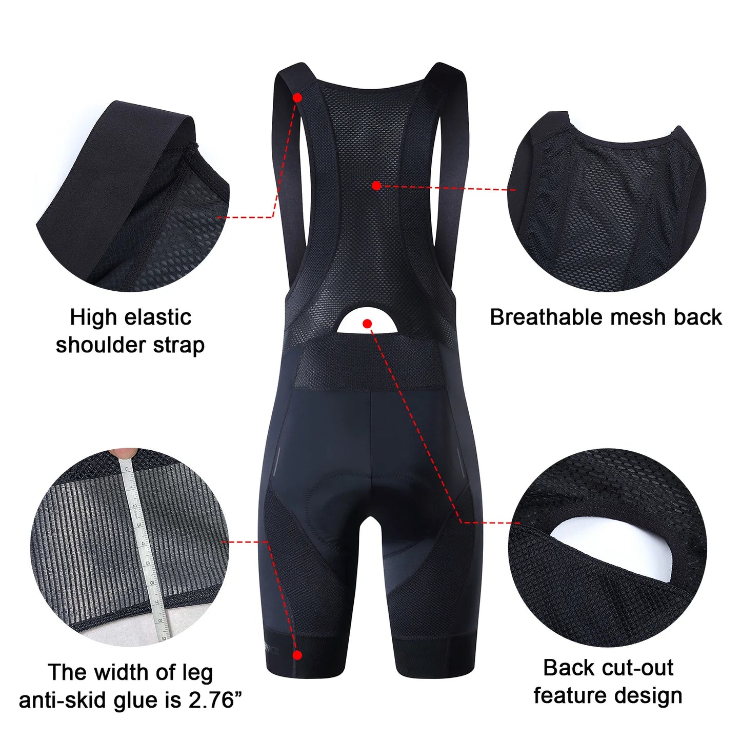 YKYWBIKE Men's Cycling Bib Shorts