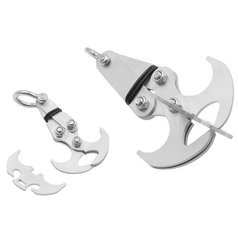 "Stainless Steel Folding Grappling Hook – Durable, Compact,g