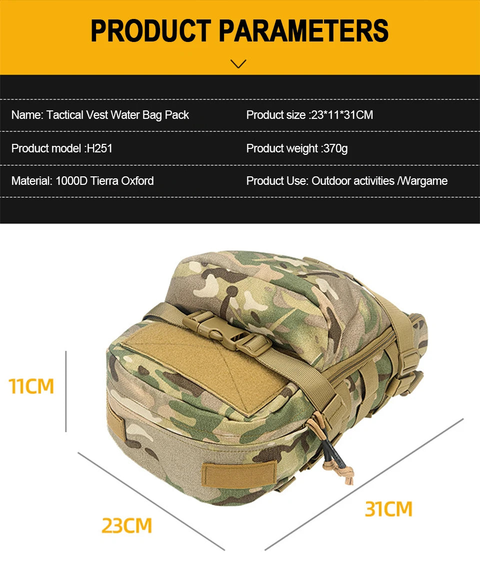 mini hydration backpack designed for tactical or outdoor use.s