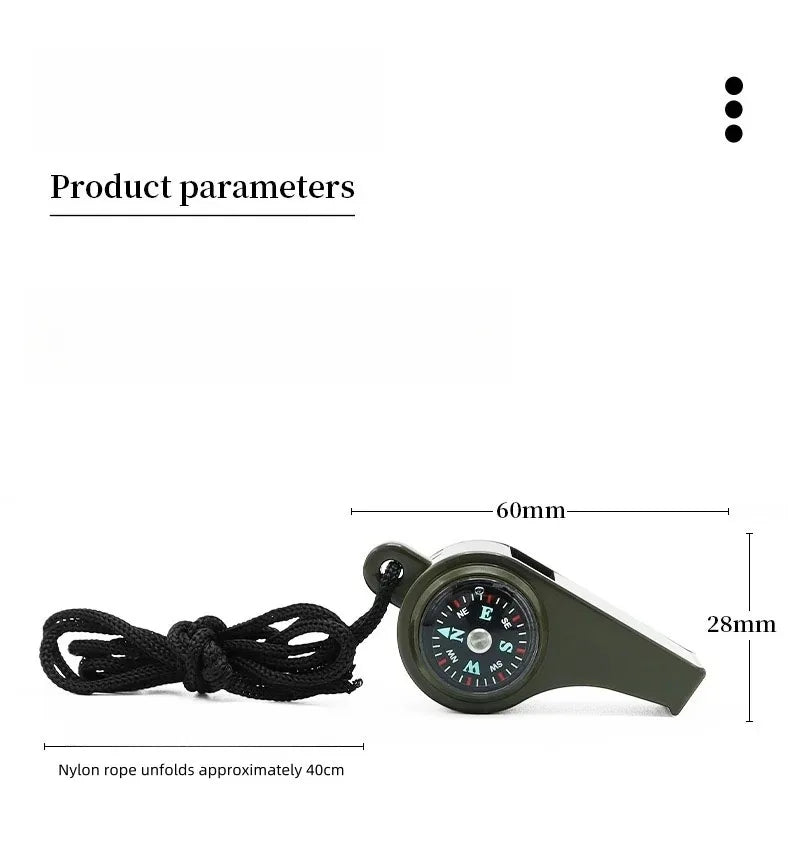 The "3 in 1 Camping Hiking Emergency Survival Whistle"