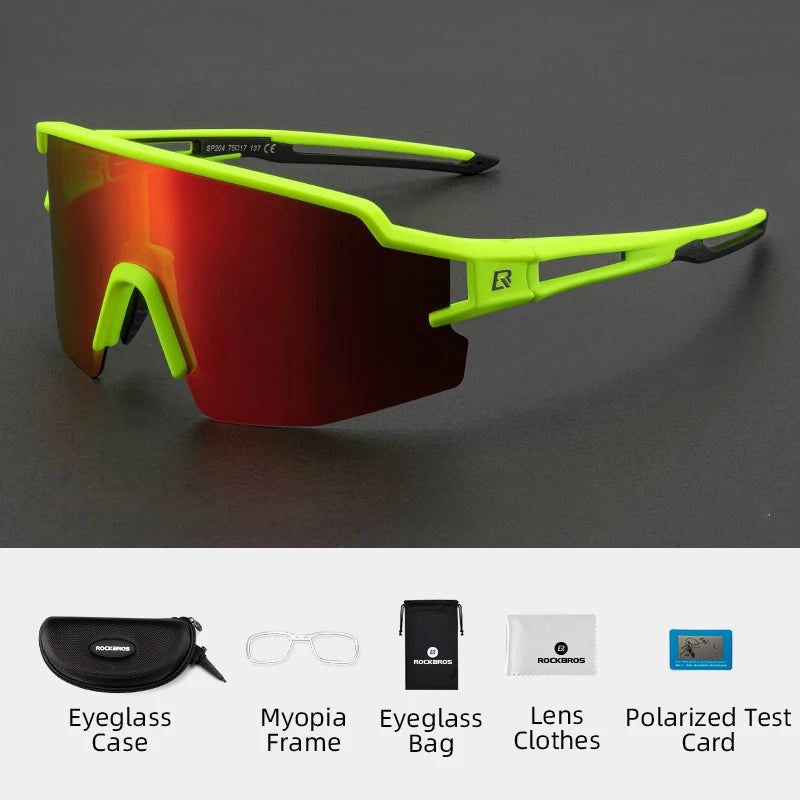 ROCKBROS Cycling Glasses Photochromic Polarized Lens Bike Glasses UV400 Protection Eyewear Sunglasses MTB Road Bicycle Goggles