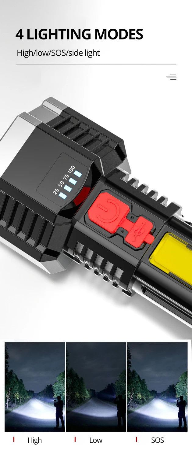 high-power rechargeable LED flashlight