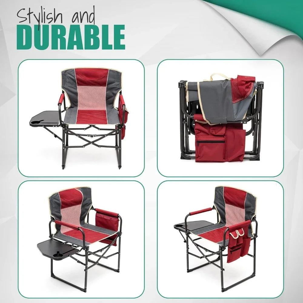 : Oversized 2-Pack Portable Folding Lawn Chairs for Adults