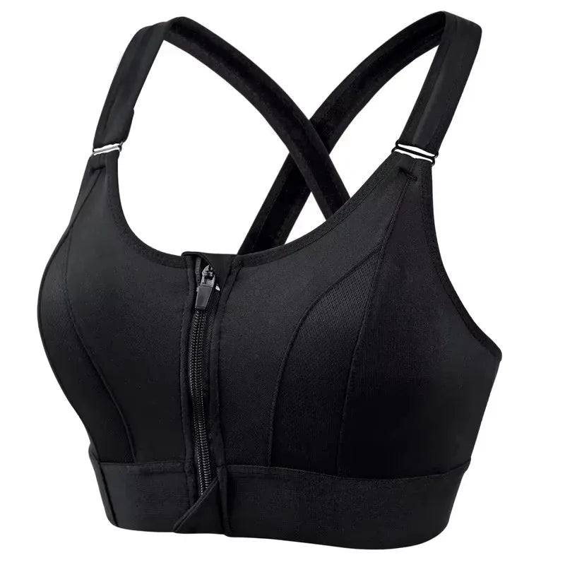 Shockproof Support, Elastic Fit, Slim Yoga Crop Top