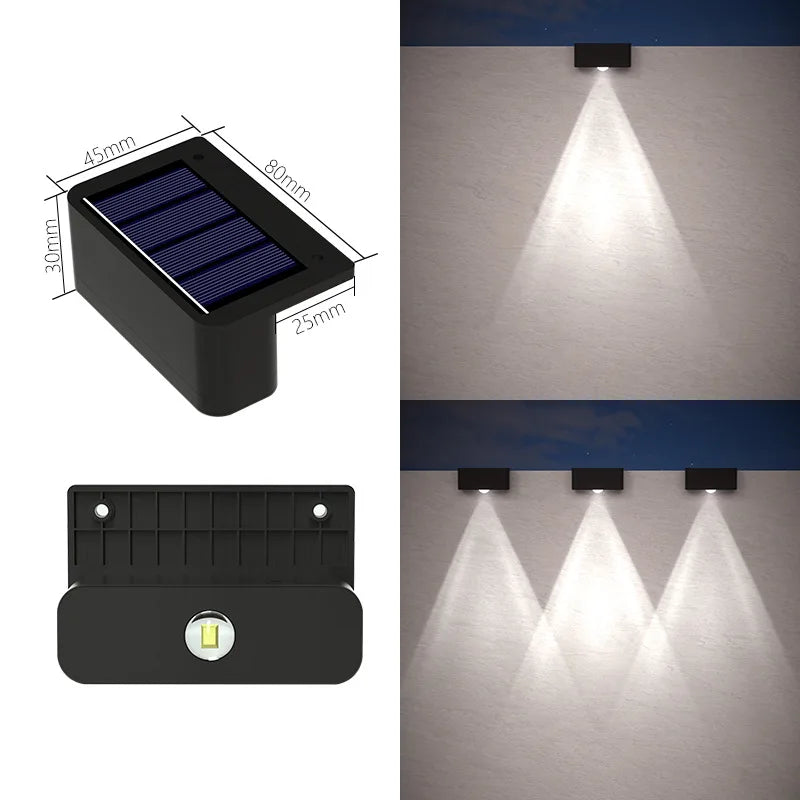 LED Solar Wall Lamp – Outdoor Waterproof Up & Down Lighting