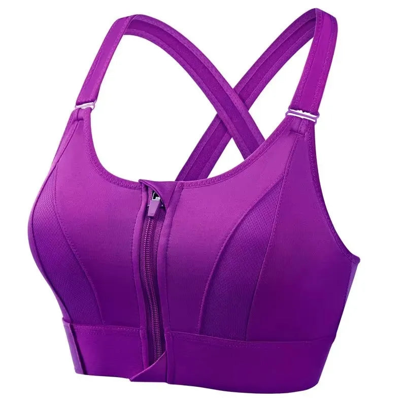 Shockproof Support, Elastic Fit, Slim Yoga Crop Top