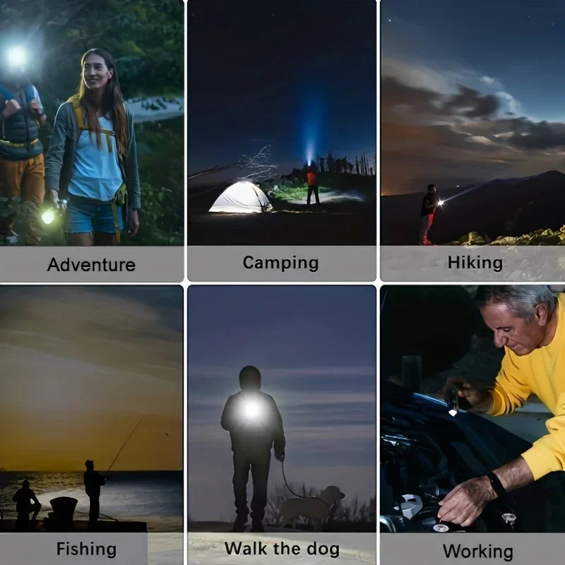 Super Bright LED Flashlights Telescopic Zoom