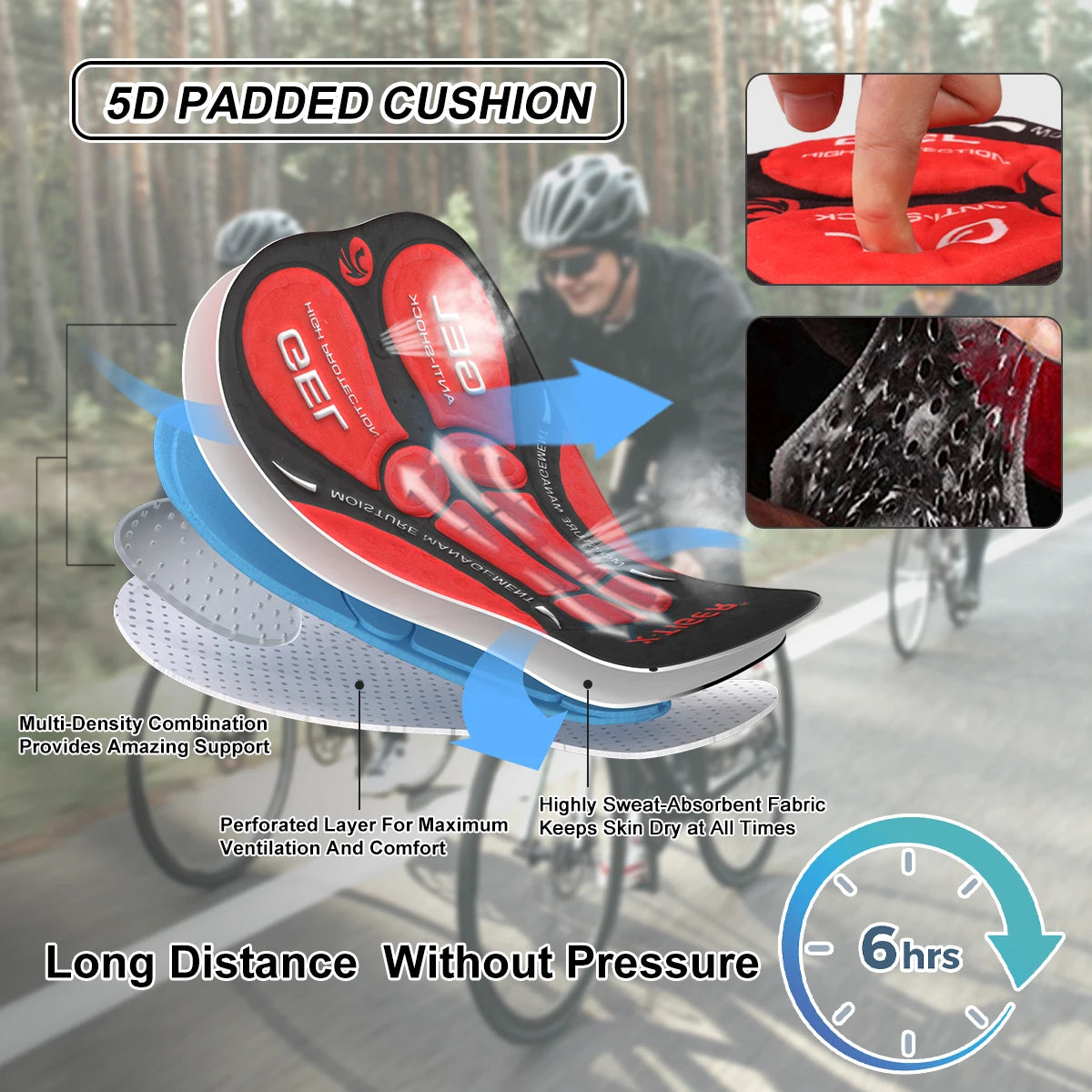 The X-TIGER Cycling Underwear Gel Pad Shorts