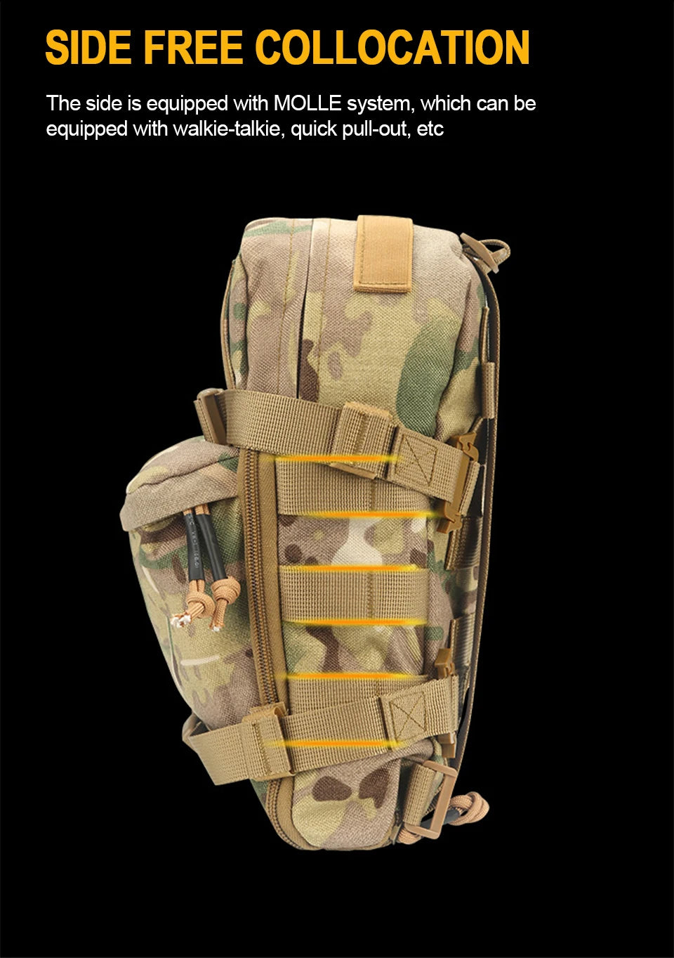 mini hydration backpack designed for tactical or outdoor use.s