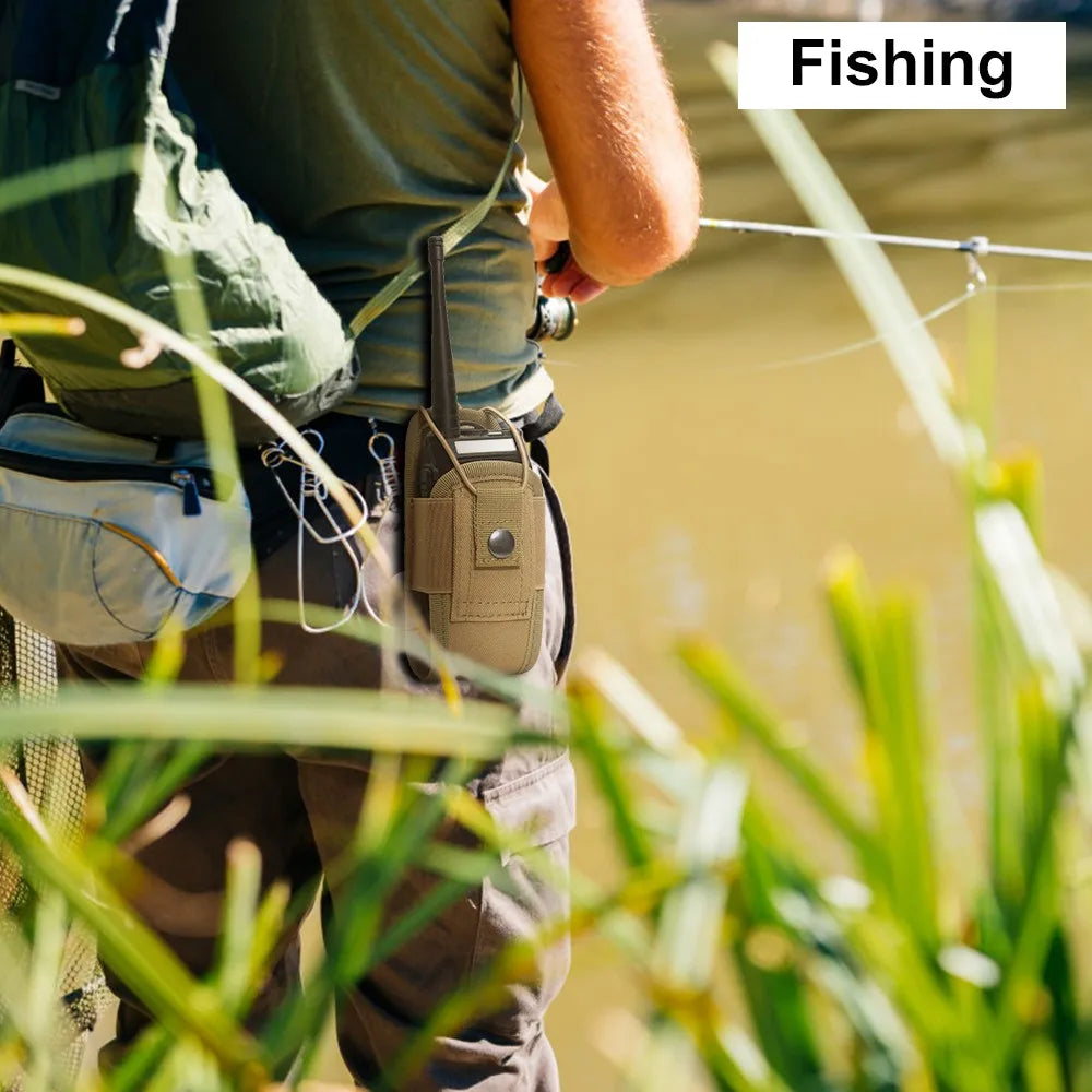 Camping MOLLE Radio Walkie Talkie Pouch – Tactical Waist Bag Holder
