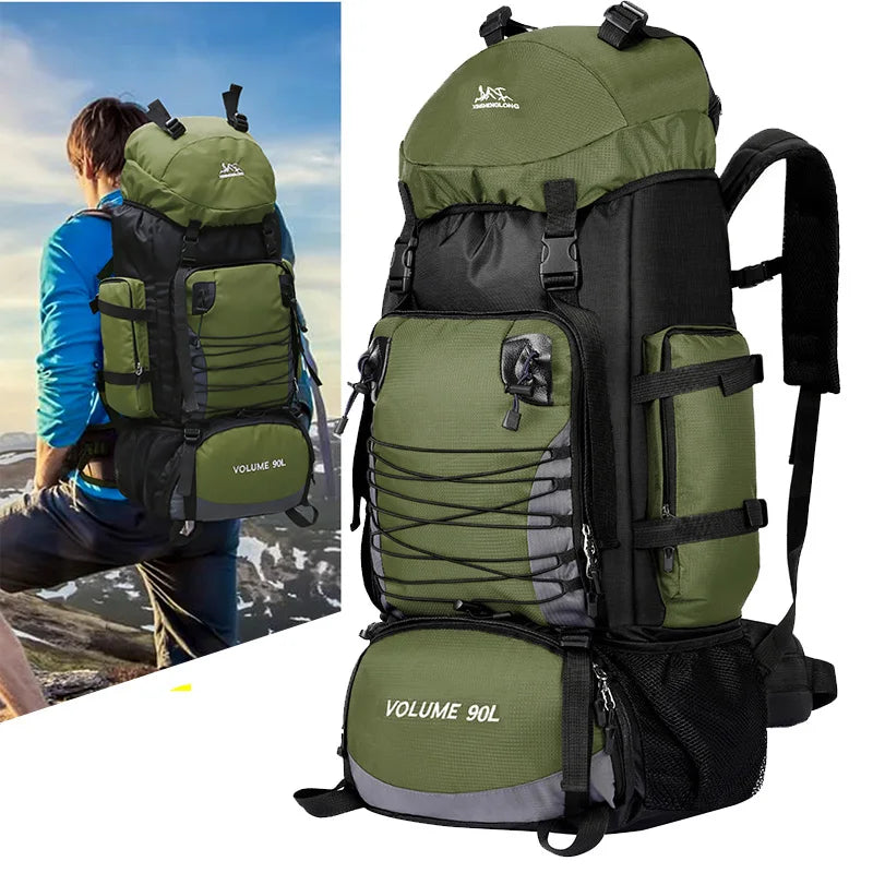 large 90-liter travel backpack