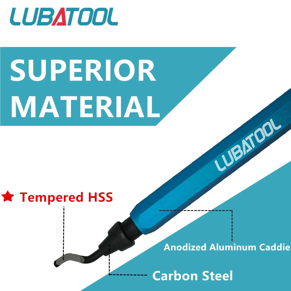 LUBATOOL Deburring Tool with 11 HSS Steel Blades: