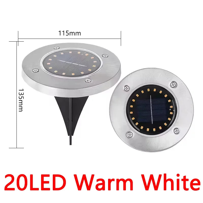 Solar Lights Outdoor 8/20LEDs Disk n