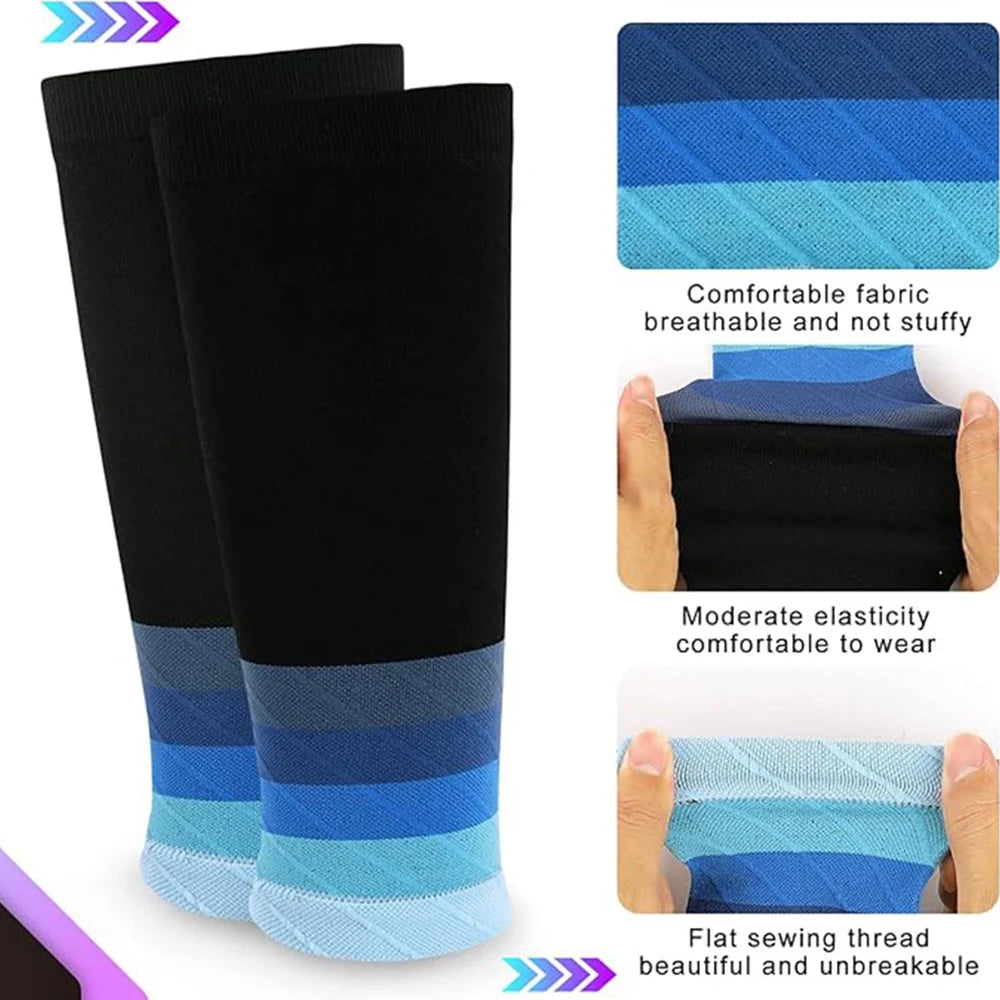 calf compression sleeve designed for cycling, running, and pain relieff