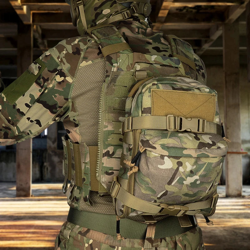 mini hydration backpack designed for tactical or outdoor use.s