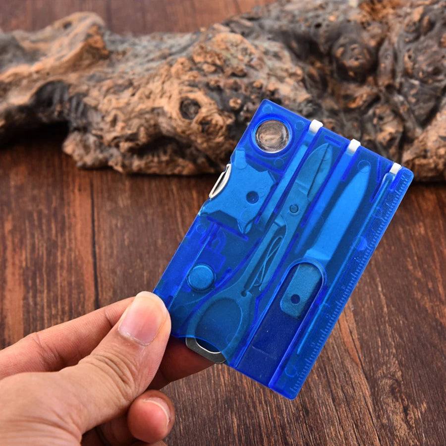 12-in-1 Portable Hiking Card Tool