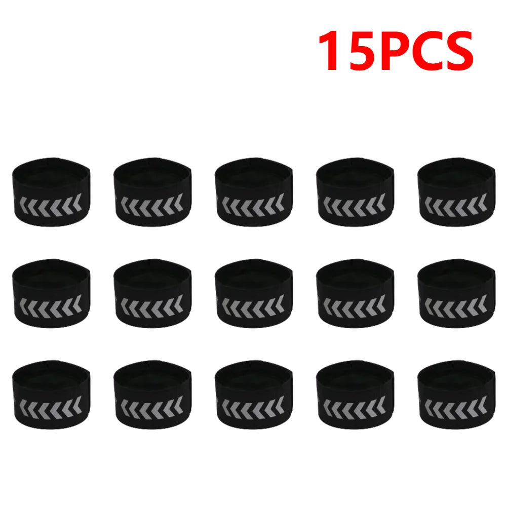 5-20PCS Reflective Beam Belts Multifunction Arm Ankle Leg Safety Bands for Cycling Durable Adjustable for Joggers Bikers Walkers