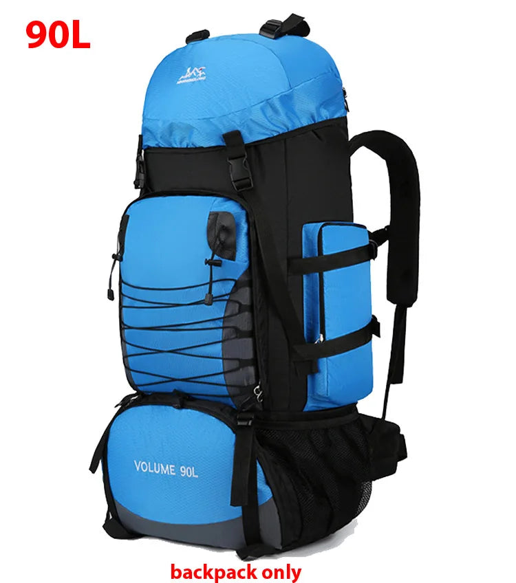 large 90-liter travel backpack